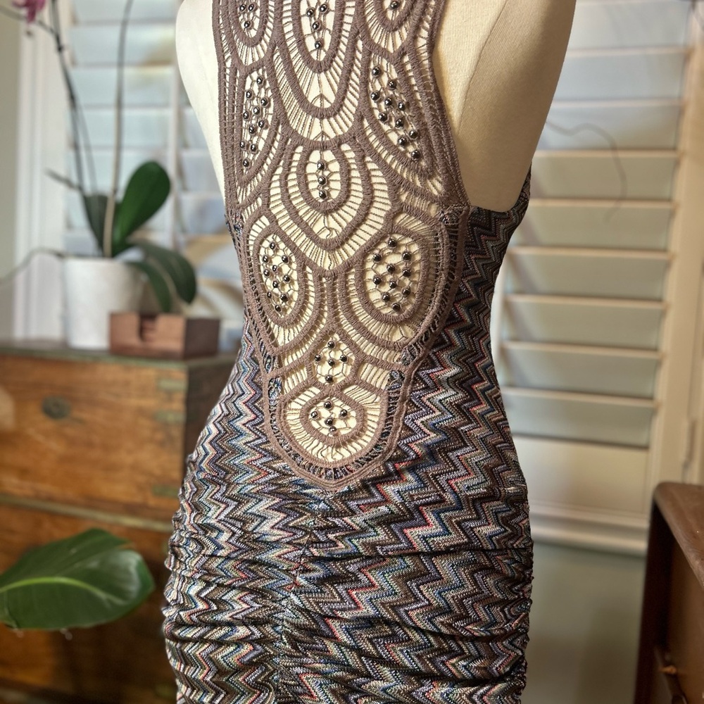 Elegant Multicolor Patterned Dress
